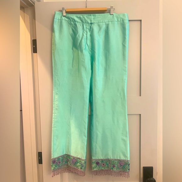 Vintage Escada Beaded Trousers sz 42 - Picture 1 of 12